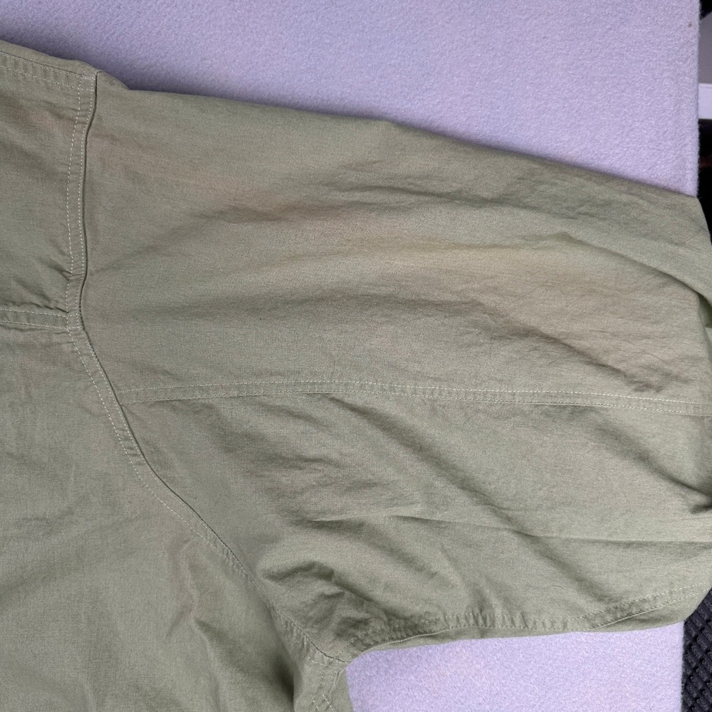 Oversized Vintage Venezia Button Down Shirt Womens Sage Green Cotton - Picture 11 of 12